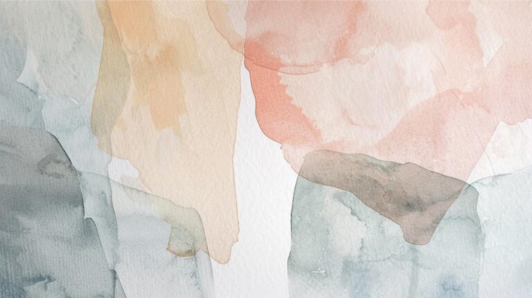 Soft watercolor abstract art background in pastel shades, promoting minimalist and mindful living.