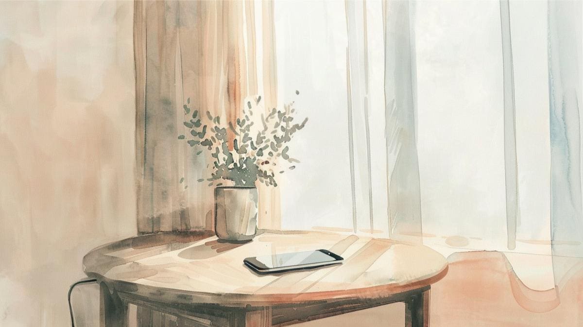 Sitting with hands in lap