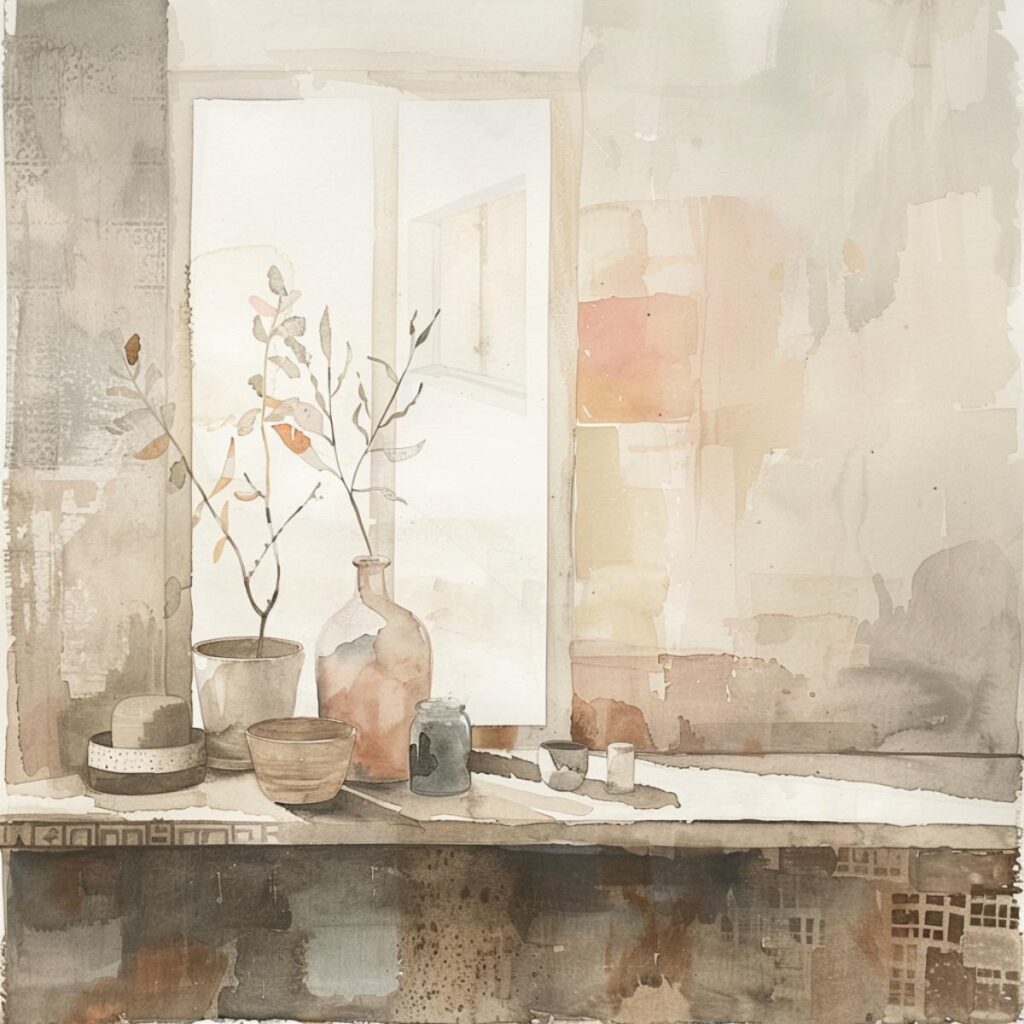 Plants near a window